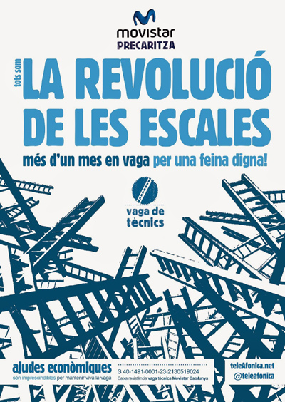 Solidaritat amb el col·lectiu de tècnics i tècniques en vaga indefinida de Telefònica-Movistar 